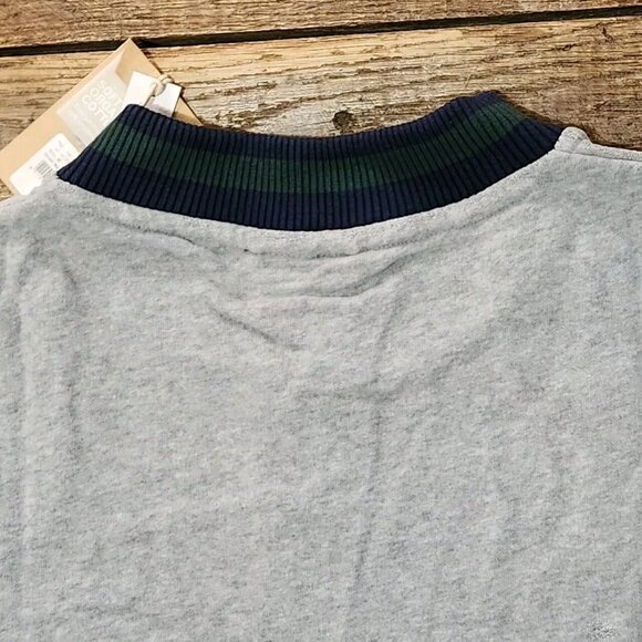 NWT Knowledge Cotton Apparel Full Zip Sweatshirt Mens M Gray Baseball Collar - Picture 10 of 11